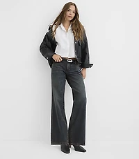 Rivete Tall Low Rise Wide Leg Jeans Lune Wash