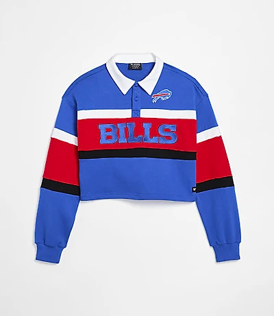 The Wild Collective Buffalo Bills Cropped Polo Top