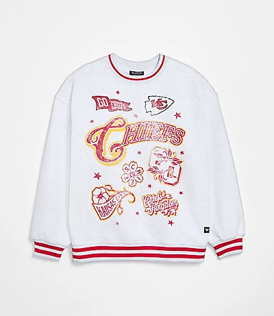 The Wild Collective Kansas City Chiefs Baggy Crew Sweatshirt