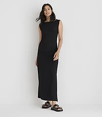 Petite Lou & Grey Ruched Boatneck Maxi Dress