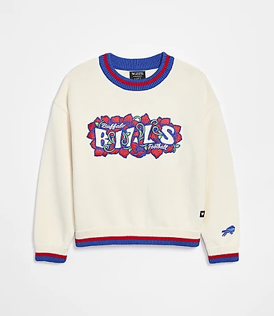 The Wild Collective Buffalo Bills Jacquard Crew Sweater