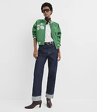 The Wild Collective Philadelphia Eagles Unisex Satin Raglan Bomber Jacket