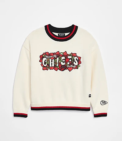 The Wild Collective Kansas City Chiefs Jacquard Crew Sweater