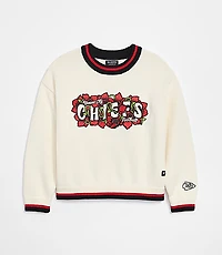 The Wild Collective Kansas City Chiefs Jacquard Crew Sweater