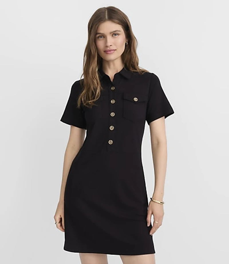Petite Ponte Mini Pocket Dress