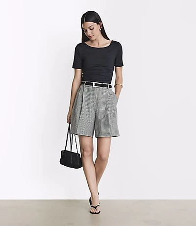 Petite LOFT Versa 360 Knit Ruched Top