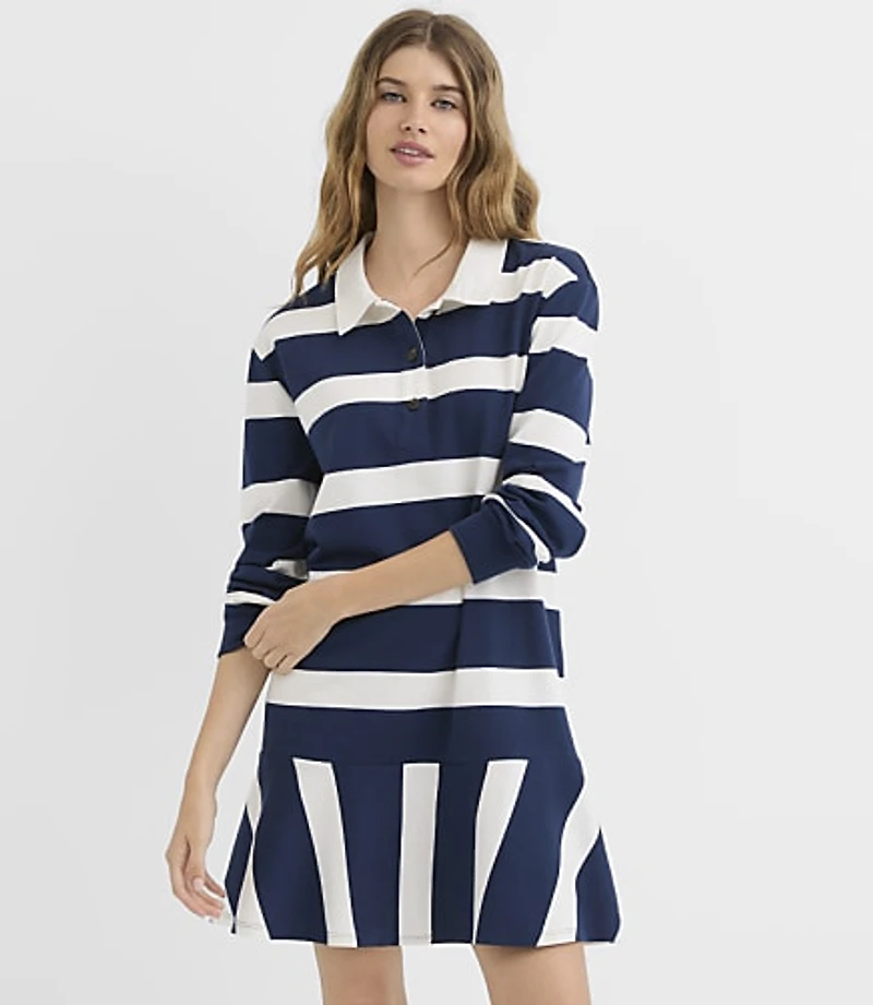 Rugby Stripe Mini Flounce Dress