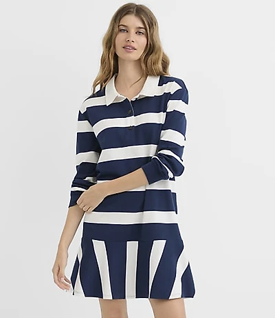 Rugby Stripe Mini Flounce Dress