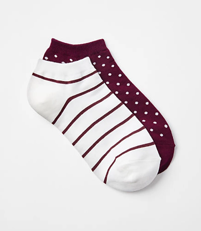 Stripe & Dot Ankle Sock Set
