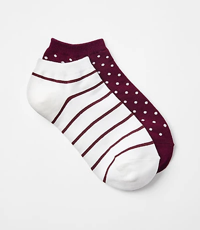 Stripe & Dot Ankle Sock Set