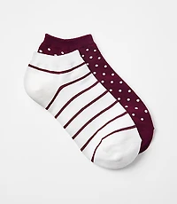 Stripe & Dot Ankle Sock Set