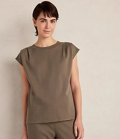 Haven Well Within Organic Cotton Interlock Pleated Tee