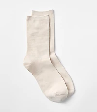 Ribbed Crew Socks