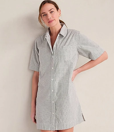 Haven Well Within Organic Cotton Poplin Gingham Sleep Dress