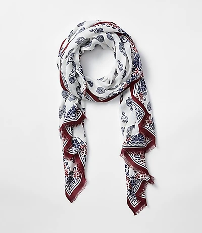 Border Paisley Scarf