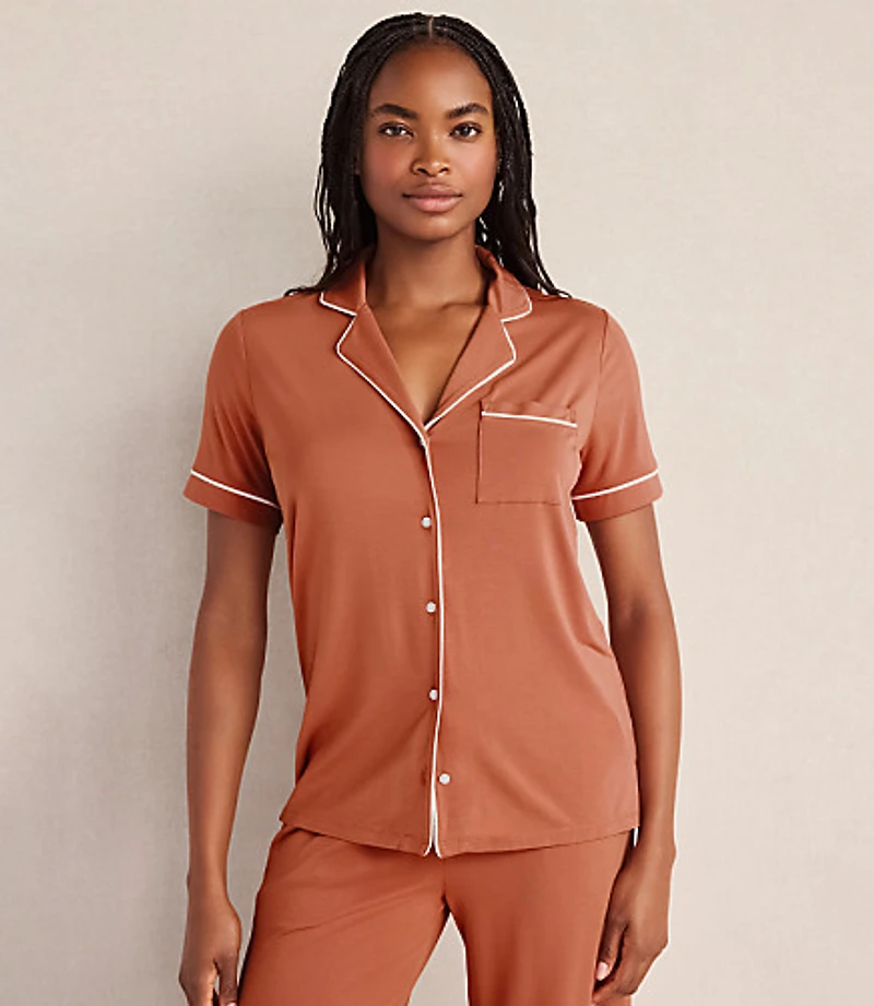 Haven Well Within Calm & Cool Notch Collar Pajama Top