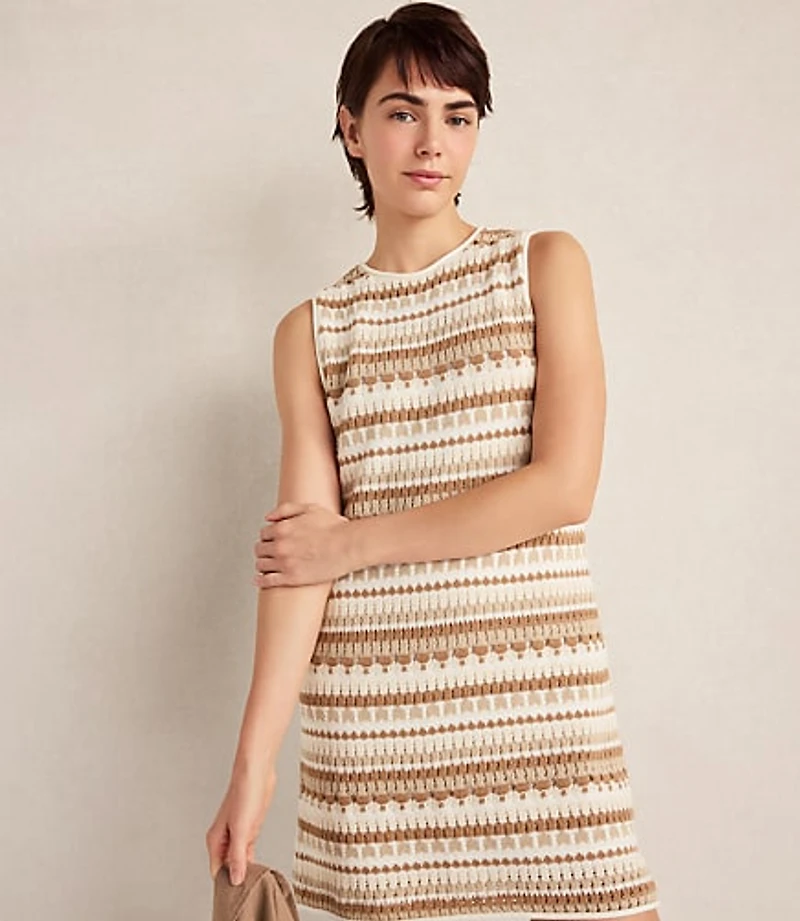 Haven Well Within Cotton Textured Stripe Mini Dress