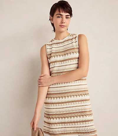 Haven Well Within Cotton Textured Stripe Mini Dress