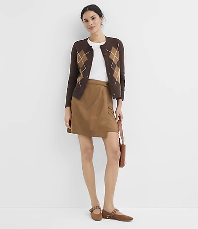 Argyle Cropped Cardigan