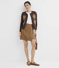 Argyle Cropped Cardigan