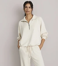 Petite Lou & Grey Heathered Scubasoft Half Zip Top