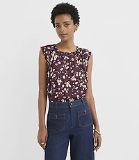Bouquet Shirred Wedge Top