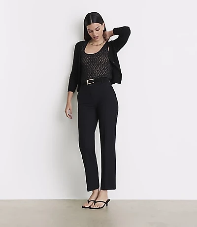 Petite LOFT Versa Ponte Deluxe Slim Straight Pants