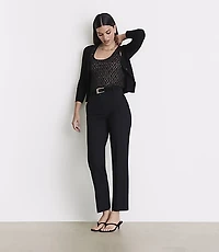 Petite LOFT Versa Ponte Deluxe Slim Straight Pants