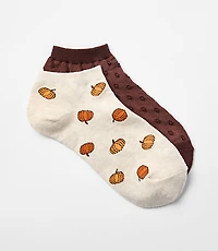 Pumpkin & Dot No Show Sock Set