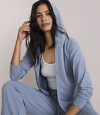 Lou & Grey Heathered Brushedsoft Zip Hoodie