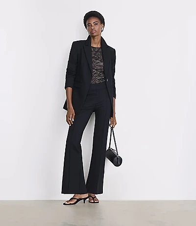 Petite LOFT Versa Ponte Deluxe Seamed Waist Blazer