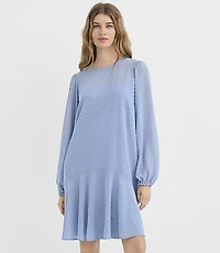 Petite Heart Clip Mini Flounce Dress