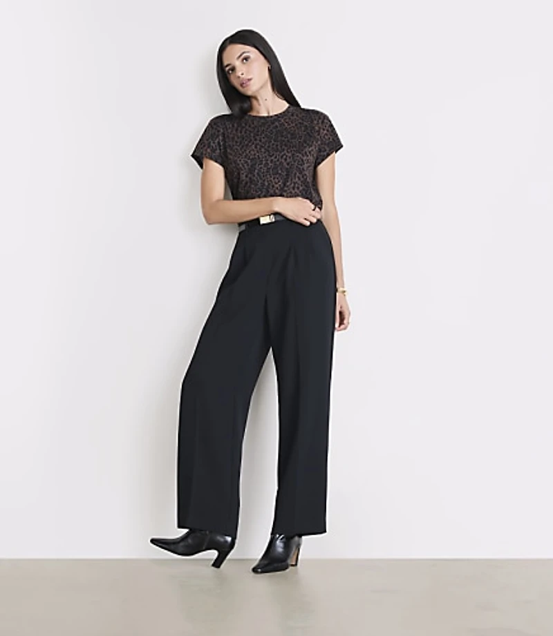 Petite LOFT Versa Leopard Print Tee