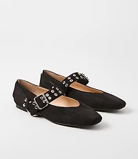 Biker Buckle Flats