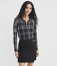 Plaid Mesh Shirt