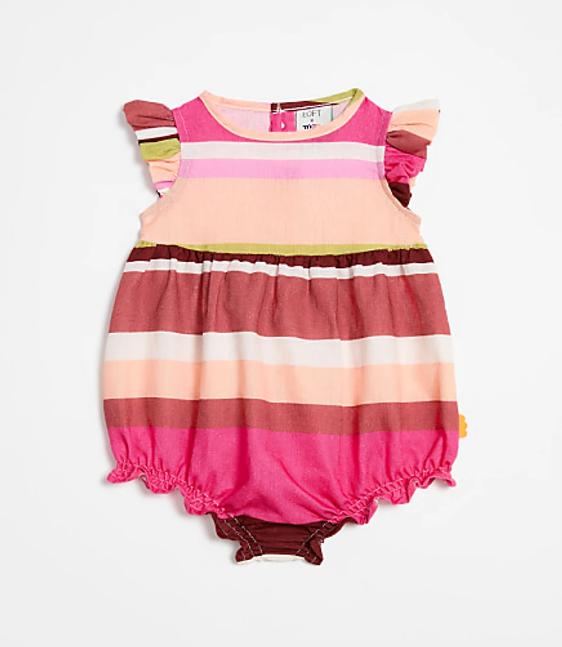 LOFT x Mon Coeur Linen Stripe Romper