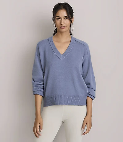 Lou & Grey Cozy Oversized V-Neck Sweater