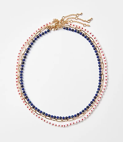 Beaded Chain Necklace Set