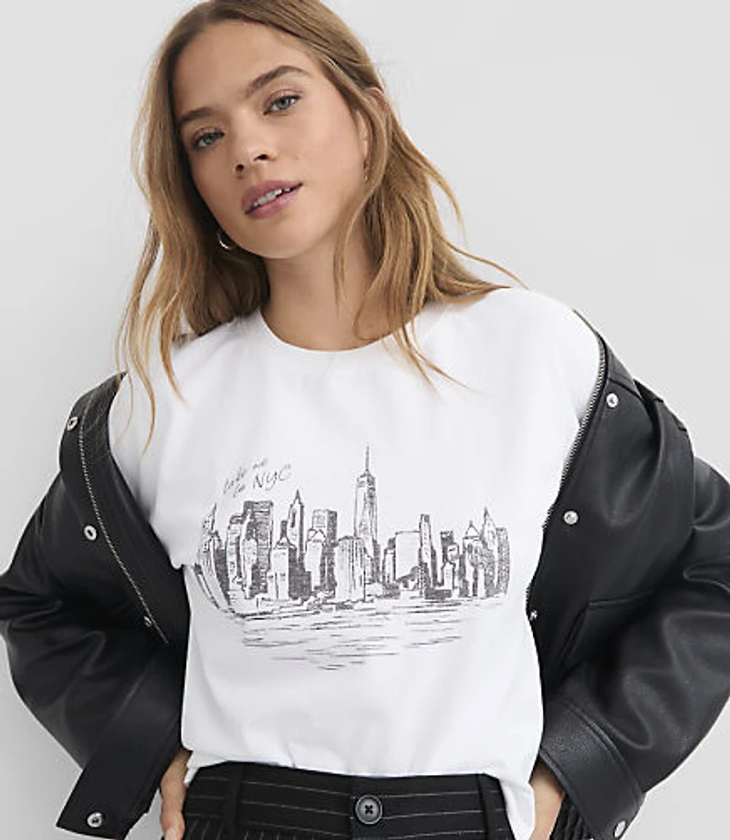 Take Me To NYC Jersey Relaxed Tee