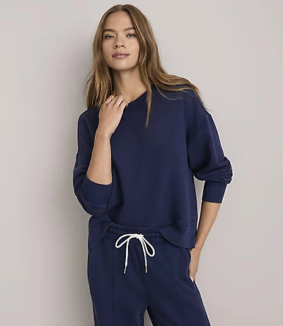 Lou & Grey Denim Washed Terrysoft Top