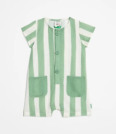 LOFT x Mon Coeur Linen Green Cabana Romper