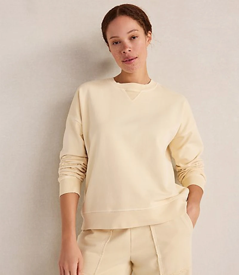 Haven Well Within Garment-Dyed Organic Cotton Terry Crewneck