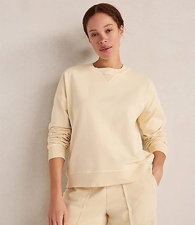 Haven Well Within Garment-Dyed Organic Cotton Terry Crewneck