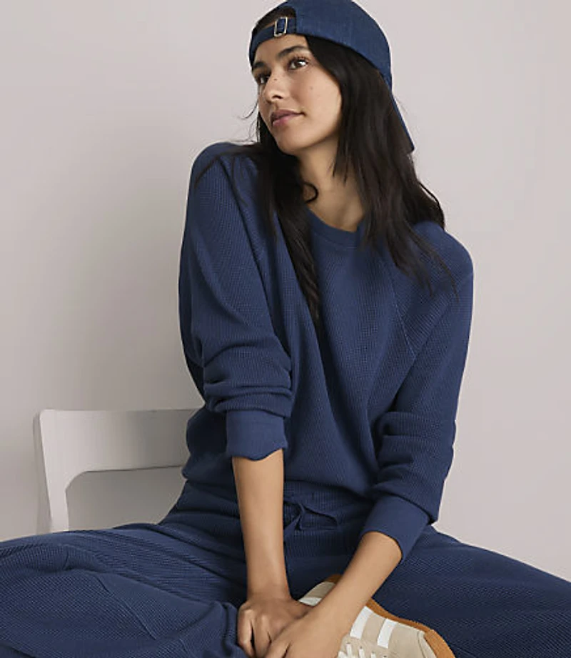 Lou & Grey Garment Dyed Waffle Top