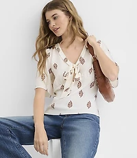 Garden Tie Neck Top