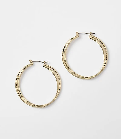 Pressed Hoop Earrings