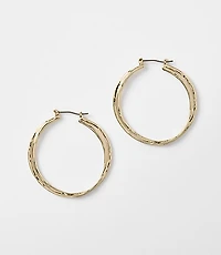 Pressed Hoop Earrings