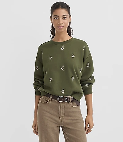 Floral Embroidered Sweatshirt