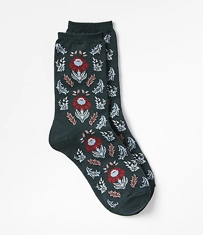 Floral Crew Socks