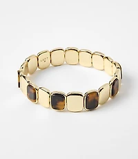 Tortoiseshell Print Stretch Bracelet